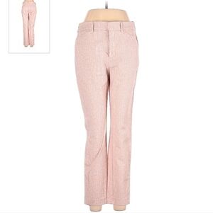 Nine West Slim Ankle All-Over Print Chino Pants Women's 8 Tan Khaki White EUC